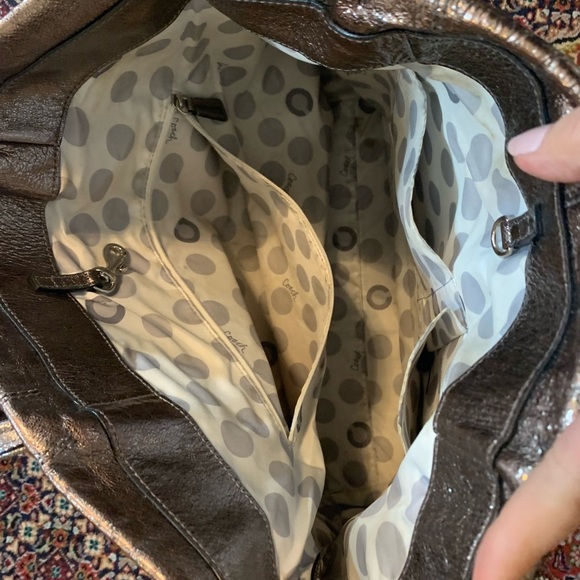 Coach metallic neutral gold/silver tote - Picture 6 of 7
